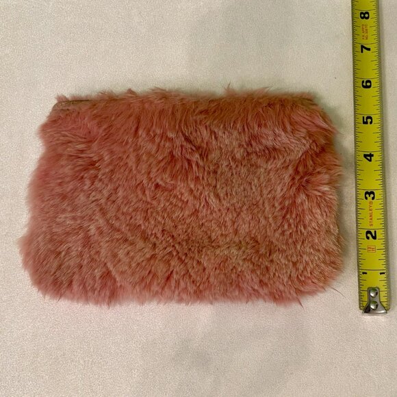 Chrome Hearts Rabbit Fur Small Pouch with Silver Dagger Zipper (Used) - Picture 2 of 8